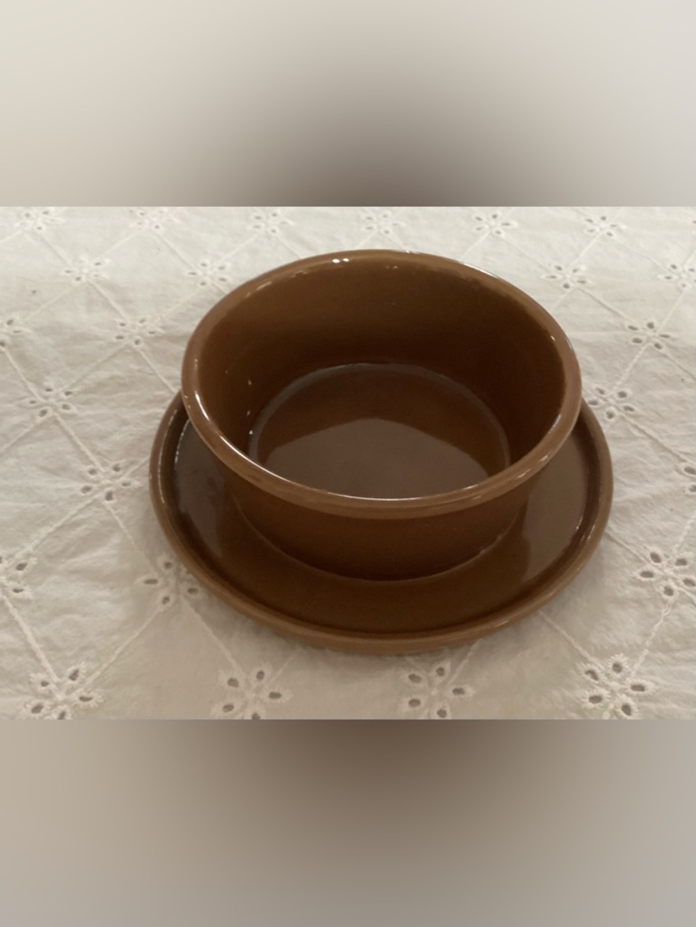 Hearth & Hand Glazed Brown Ceramic Candle Holder.